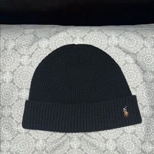 Ralph Lauren Black Knit Beanie
